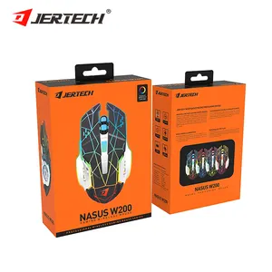 Factory Hot Sale JERTECH Brand W200 Wireless Office Ergonomic Mouse sem fio Light Weight Computer Accessories RGB Gaming Mouse