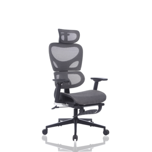 Modern Design Ergonomic Office Chair with Full Mesh Headrest & <b>Footrest</b> Comfortable Office Furniture - Product Image 1