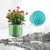 Pot de fleurs économique en plastique, décoration d'intérieur, petit pot hydroponique pour salon, moulage par injection