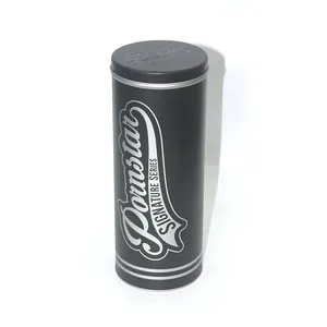 Wholesale Tall Round Wine Packaging Tin Can Cylinder Metal Tin Canister Alcohol Bottle Gift Tin Box