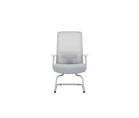 Chaise de bureau moderne en maille pour visiteurs avec base cantilever et accoudoirs fixes pour salle de conférence, réception et formation