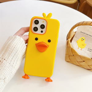 Custodia per telefono in silicone a forma di simpatico anatroccolo giallo, <span class=keywords><strong>cover</strong></span> protettiva morbida compatibile con <span class=keywords><strong>iPhone</strong></span> <span class=keywords><strong>11</strong></span> 12 13 14 <span class=keywords><strong>Pro</strong></span> Max 15 16 <span class=keywords><strong>Pro</strong></span> - Product Image 5