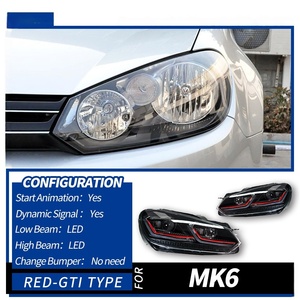 <span class=keywords><strong>VW</strong></span> Golf 6 Mk6 2008-2013 Mát Trắng <span class=keywords><strong>Led</strong></span> Đèn Pha Với Bạc Trim Dải Cắm Và Chơi Tự Động Đèn Điều Kiện Mới Đèn Pha - Product Image 4