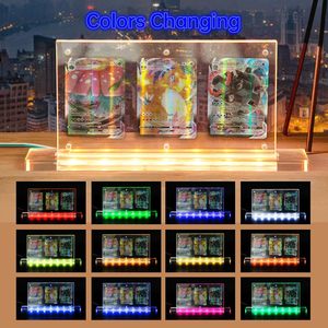 Acrylic giao dịch thẻ khung với ánh sáng LED trong suốt 35pt hiển thị thẻ đứng rõ ràng TCG ba thẻ khung comiccards thể thao - Product Image 6