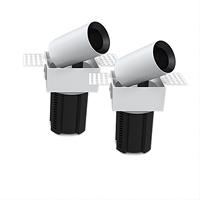 Spot LED Commercial Sans Cadre 7W Carré Réglable Rétractable en Aluminium COB pour Magasin de Détail