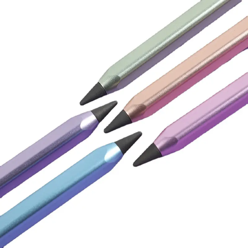 New stationery Metal aluminum Inkless pen infinite pencil for writing on paper drawing Inkless Eternal pen pencil