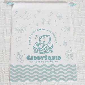 Sac de rangement en sergé de coton imprimé avec logo personnalisé pour maillots de bain, pochette en mousseline de coton de haute qualité pour emballage de chaussures et vêtements, vente en gros - Product Image 2