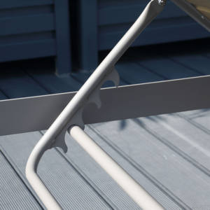 كرسي استلقاء شمسي قابل للتعديل بخمس وضعيات للاستخدام الخارجي، مقاوم للماء، مناسب للفيلا والفناء الخلفي والشرفة - Product Image 5