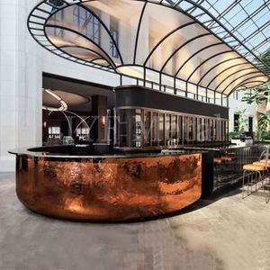 Barra de Bar de Acero Inoxidable Estilo Industrial EX616 para Proyectos Comerciales de Bares, Cafeterías y Restaurantes, Hecho a Medida - Product Image 6