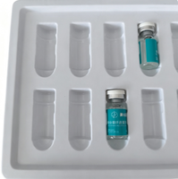 Plateau intérieur en plastique thermoformé sur mesure pour ampoules cosmétiques, plateau blister thermoformé sur mesure pour flacons de soins de la peau