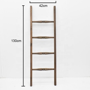Échelle murale rustique en <span class=keywords><strong>bois</strong></span> Luckywind, 4 pieds, personnalisable, pour couvertures, serviettes, cuisine et salle de bain - Product Image 6