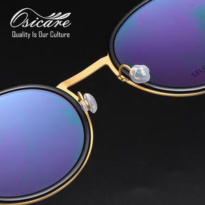 高級ブランド光学眼鏡 男性用度付きレンズ眼鏡 丸型眼鏡 チタン製眼鏡フレーム - Product Image 5