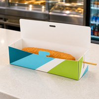 Cajas para Hot Dogs Plegables con Logotipo Personalizado al por Mayor, Resistentes, Antigrasa, para Comida para Llevar, de Fábrica