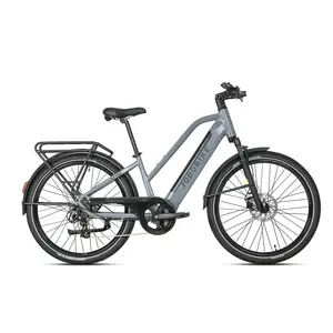 Vélo électrique de ville et de randonnée à assistance au pédalage, moteur arrière à charge rapide, frein hydraulique à capteur de couple à faible cadre, 8 vitesses, porte-bagages arrière - Product Image 2