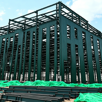 Structure en acier pour bâtiment, poutre en acier au carbone laminé à chaud, acier de section I de qualité A36~A572 pour la construction d'ateliers