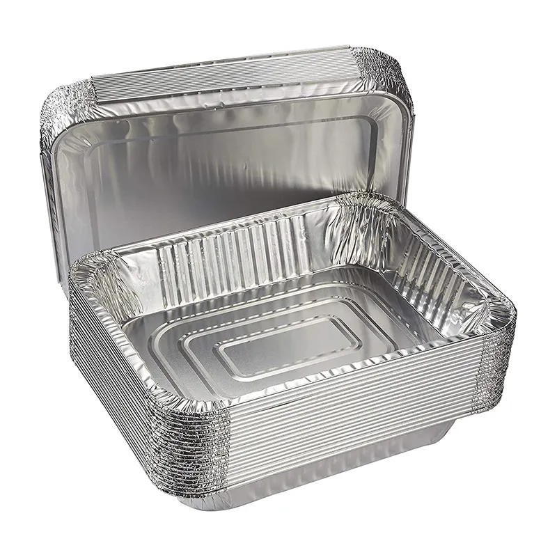 Rectangular disposable half size aluminum foil steam table pan cook home packaging products US market