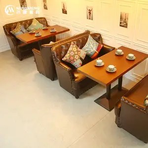 批发咖啡厅桌椅家具咖啡厅沙发套餐厅家具展台沙发