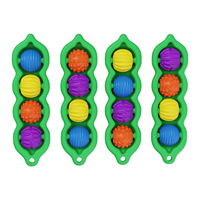 Nouveauté transfrontalière : Jouets sensoriels anti-stress - Jouets en silicone multi-textures coulissants pour enfants