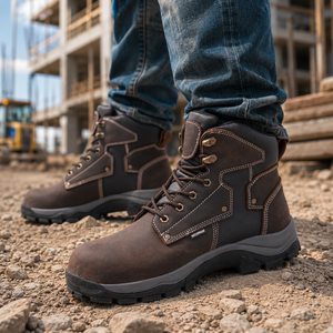 Botas <span class=keywords><strong>de</strong></span> <span class=keywords><strong>Seguridad</strong></span> <span class=keywords><strong>de</strong></span> Cuero Nubuck Impermeables, Zapatos <span class=keywords><strong>de</strong></span> <span class=keywords><strong>Trabajo</strong></span> con Puntera <span class=keywords><strong>de</strong></span> Material Compuesto, Antipinchazos, Suela MD Ligera, <span class=keywords><strong>Calzado</strong></span> <span class=keywords><strong>de</strong></span> <span class=keywords><strong>Seguridad</strong></span> Industrial - Product Image 3