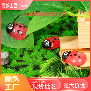 Ladybug Figurine Resin Garden <b>Ornament</b> Lighted Glossy Finish For Lawn And Flower Pots Decorative Accessory - Product Image 3