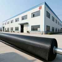 Rouleau en fibre de carbone 3K/6K/12K/24K Tissu en fibre de carbone sergé imperméable/tissé uni pour l'industrie du bâtiment
