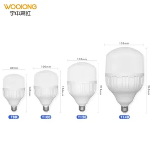 WOOJONG E27/B22 /E40 LED T Bulb Die-casting 50W 60W 70W 80W 100W 3000K/4000K/6500K LED Bulb Indoor LED Lighting