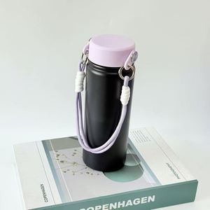 Gourde isotherme portable en acier inoxydable pour sports de plein air, grande capacité 1L, à large ouverture américaine, isolée sous vide, écologique - Product Image 2