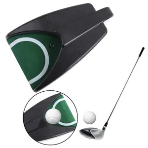 NEW Black Golf Ball Auto Putt/Putting Returner for Indoor Outdoor Yard Office