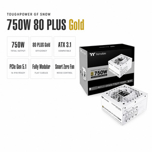 <span class=keywords><strong>Thermaltake</strong></span> TOUGHPOWER GT750 <span class=keywords><strong>750W</strong></span> <span class=keywords><strong>80</strong></span> Plus Certified พาวเวอร์ซัพพลายสำหรับคอมพิวเตอร์ตั้งโต๊ะ มีสินค้าในสต็อก - Product Image 1