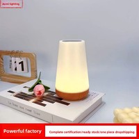 Lampe d'ambiance LED créative et moderne 13 couleurs, sans motif, pour chevet, chambres, bars, camping, rechargeable par USB