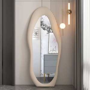 2025 Custom Modern Girls' <b>Bedroom</b> Full Body Decorative Heteromorphic Wood <b>Wall</b>-Mounted <b>Mirror</b> - Product Image 2