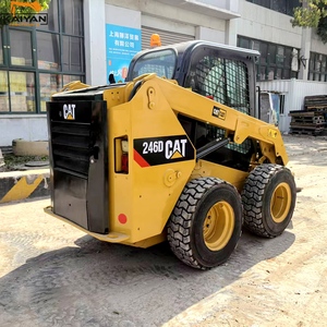 Used <b>CAT</b> 246D <b>Wheel</b> Skid Steer Loader Diesel Compact Loader with Hydraulic Quick Coupler for Excavation - Product Image 3