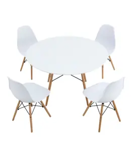 Ensemble de salle à manger en plastique Simple, meubles de cuisine avec 4 chaises eam, offre spéciale, 2022