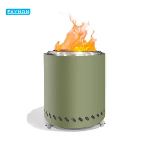 EAYNON Réchaud à gaz portable pliable en acier inoxydable pour le camping et l'extérieur