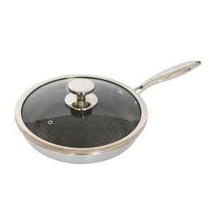 28cm Yong Kang Manufacturer 2.2mm Thickness Sleek &amp; Modern Look Stainless Steel <strong>Non</strong> <strong>Stick</strong> <strong>Frying</strong> <strong>Pan</strong> - Product Image 3