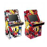 Console de jeu d'arcade rétro en bois 32 pouces pour 2 joueurs, 110V/220V, machine de jeu vidéo de combat, vente en gros, console de divertissement pour enfants