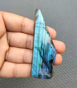 ที่ไม่ซ้ำกัน1ชิ้นธรรมชาติ Labradorite พลอยขัดหยาบที่มีคุณภาพสูงไฟสีฟ้าขายส่งเครื่องประดับธรรมชาติ - Product Image 2