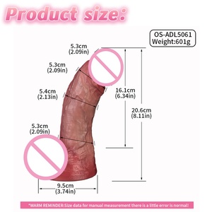 ORALSX Female Masturbation Flexible <b>Dildo</b> Double Layer Realistic Cock with Suction Cup Artificial Penis Silicone <b>Dildo</b> for Women - Product Image 2