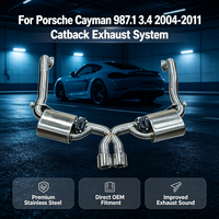 OEM Edelstahl Direkt-Auspuff Valvetronic Catback-System für Porsche Cayman 987.1 3.4 2004-2011 Performance-Schalldämpfer-Upgrade