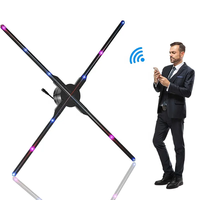 Ventilador LED con Holograma 3D de 45, 52, 60 y 65 cm, Equipo de Publicidad Interior, Proyector de Anuncios, Reproductor OEM