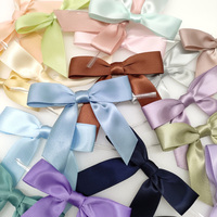 Ruban en satin personnalisé en gros avec nœud torsadé pré-fait pour emballage cadeau, panier de mariage, fête prénuptiale, emballage de gâteau