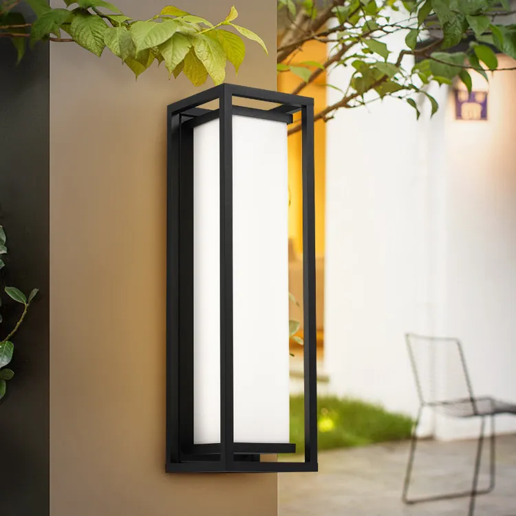 Hotel Home Exterior Waterproof Black Garden Light Wall Lamps Black Wall Sconce LED Outdoor Wall Light