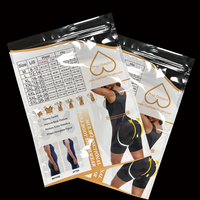 Sacs en plastique PE imprimés sur mesure avec fermeture éclair, sacs d'emballage en plastique refermables avec fenêtre transparente pour vêtements sculptants et gainants