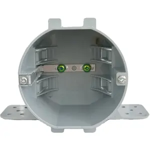 Waterproof Non Metallic Round Plastic Ceiling Electric Box with Flush Bracket Gray And Blue Outlet box