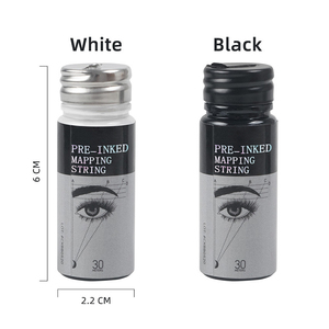 ไหมเขียนคิ้วแบบใช้แล้วทิ้ง OEM Private Label 30 ม. PMU Brow Mapping String สีขาวดำ บรรจุในกล่องอลูมิเนียม สำหรับงานคิ้ว - Product Image 6
