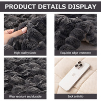Housse de canapé épaisse et moelleuse en peluche, housse de protection de canapé durable, antidérapante et lavable pour chiens et chats, utilisable toute l'année