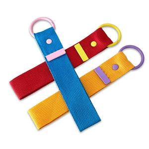 INS Style coré<span class=keywords><strong>en</strong></span> porte-clés Macaron couleur toile broderie sangle de bagage blanc bricolage nom <span class=keywords><strong>bande</strong></span> - Product Image 5