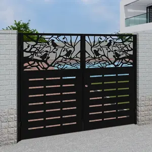 CBMmart özelleştirilmiş giriş kapı kapıları lüks Modern ferforje kapı ve çit tasarımı