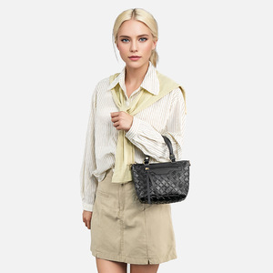 Women's Fashion-Forward Casual Crossbody Shoulder <b>Bag</b> PU Woven Embossed Bucket <b>Mini</b> Messenger Style for Dates - Product Image 2