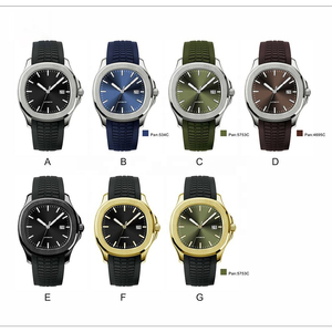 นาฬิกาอัตโนมัติ Miyota Movt ตัวเรือนเหลี่ยม หน้าปัดสีเขียว สายยางแซฟไฟร์ ตัวล็อคแบบผีเสื้อ โลโก้สั่งทำได้ OEM ODM นาฬิกาข้อมือผู้ชาย - Product Image 5